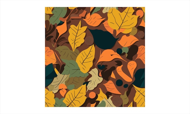 Vector autumn leaves pattern design