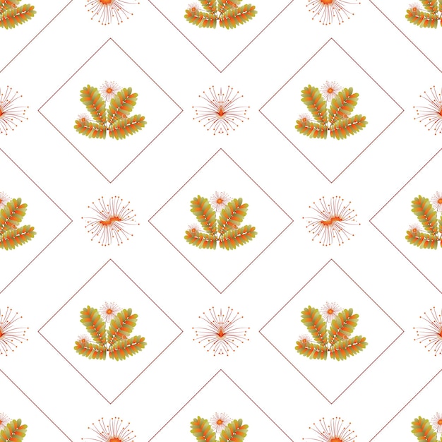 Осенние листья шаблон бесшовные абстрактные осенние цветы и листья в геометрических формах