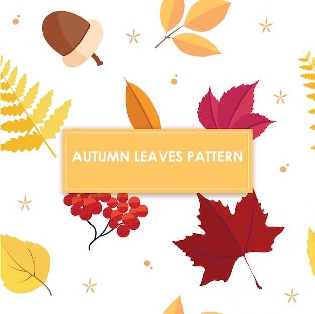 Vector autumn leaves pattern