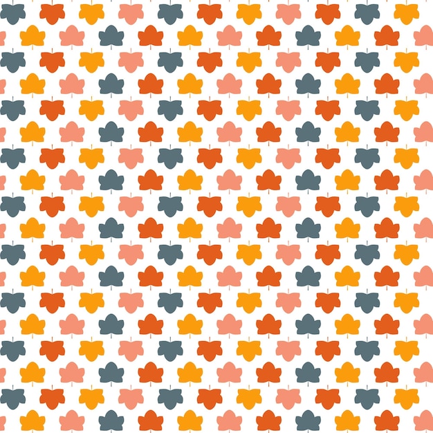 Autumn leaves seamless geometric pattern simple pattern for fabric bright leaves autumn background