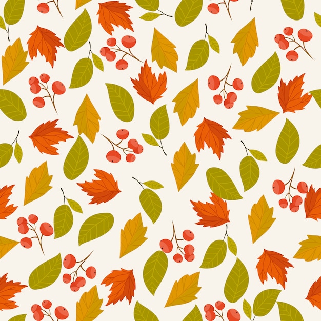 Seamless pattern di foglie d'autunno