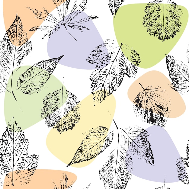 Autumn leaves seamless pattern