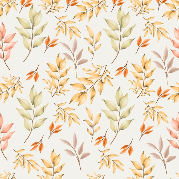 Vector autumn leaves seamless pattern