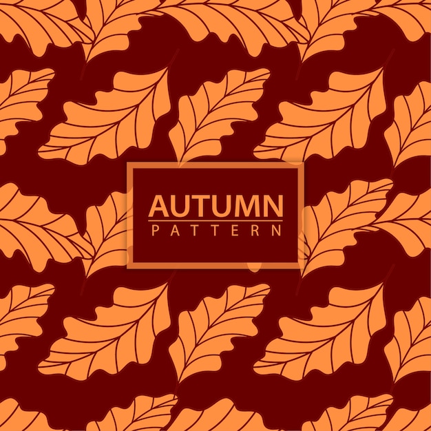 Autumn leaves seamless pattern