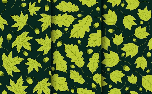 Vector autumn leaves seamless pattern