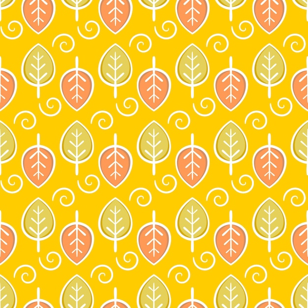 Autumn leaves seamless pattern