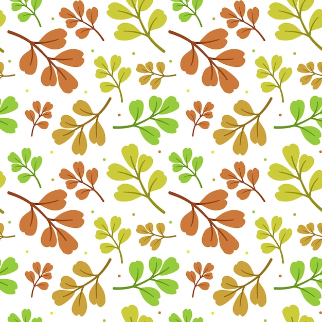 Autumn leaves seamless pattern