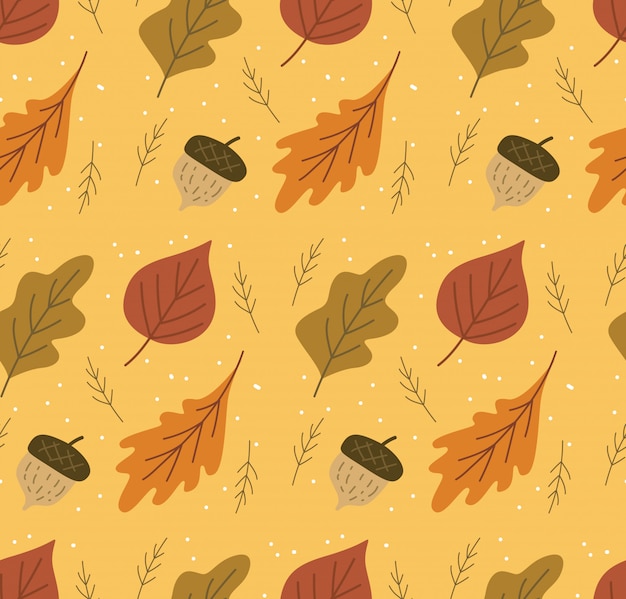 Autumn leaves seamless