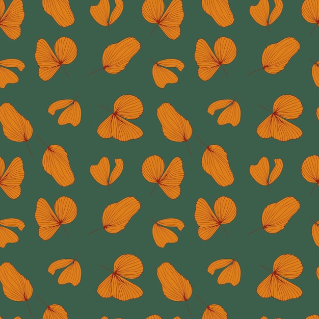 Autumn leaves vector seamless pattern background for fabrics prints packaging and postcards