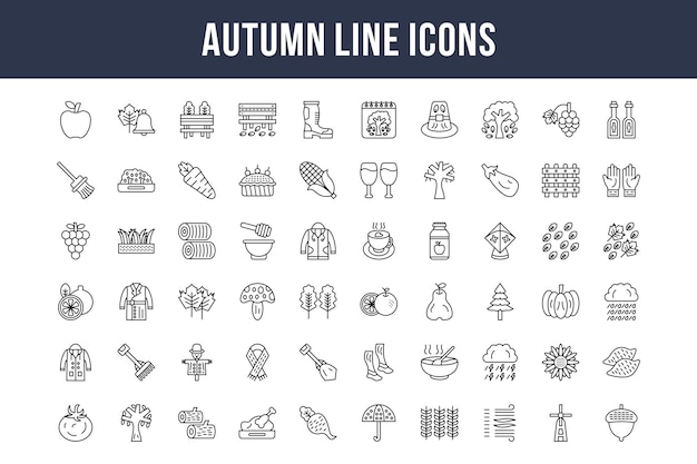 Autumn Line Icons