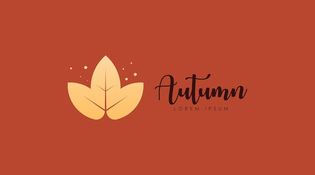 Vettore autunno logo design concept vector. logo stagionale del modello di logo autunnale