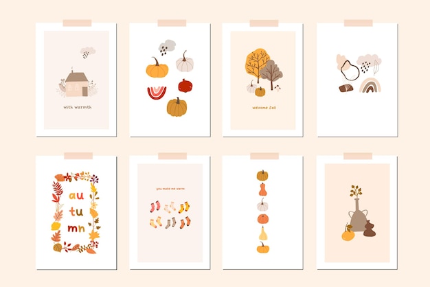 autumn mood card or wall art ready to print