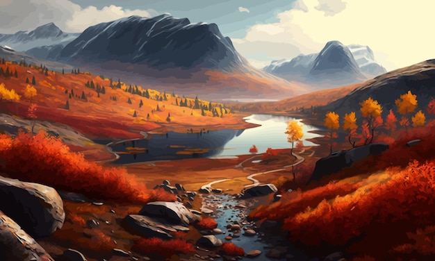 Autumn mountains landscapeMountains and lakesAwesome Nature Scenery