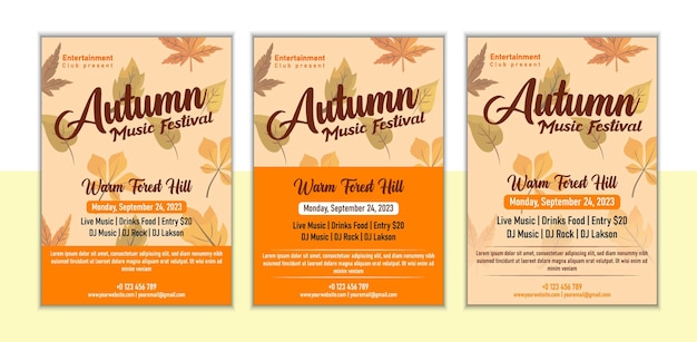 Autumn Music festival flyer design