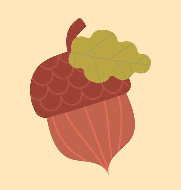 Autumn nut icon