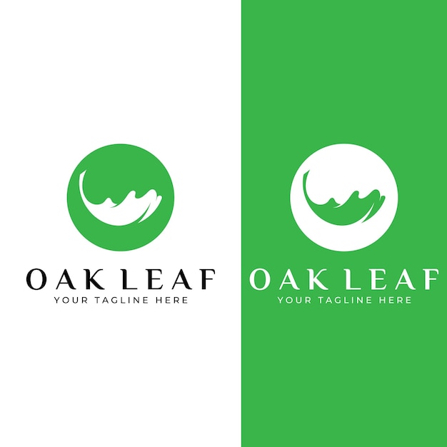 Autumn oak leaf logo and oak tree logo With easy and simple editing of vector illustration