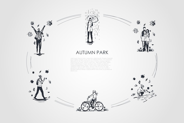 Autumn park illustration