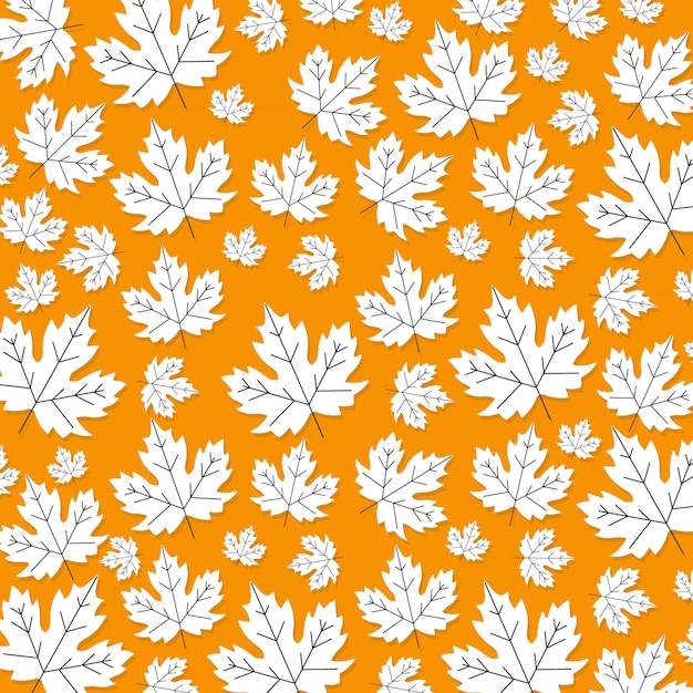 Autumn pattern background design vector