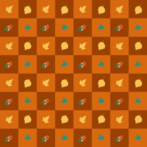 Autumn Pattern Background Element with nature object