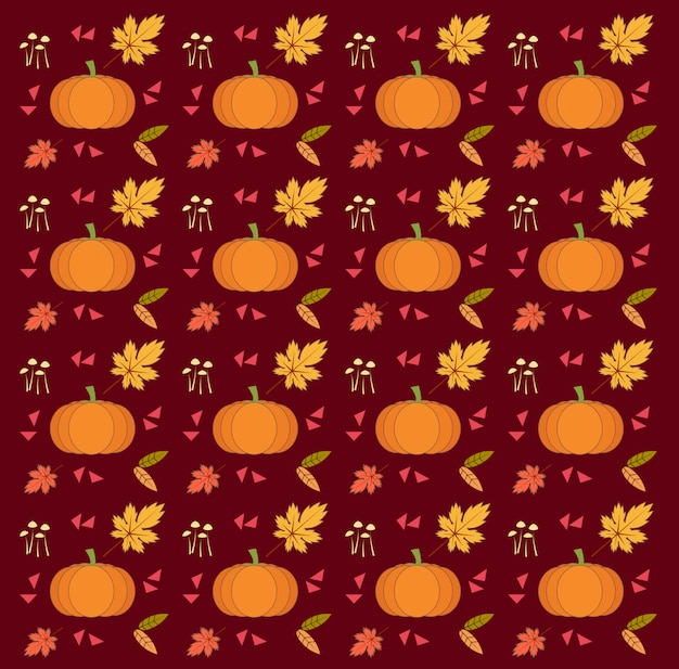 Vector autumn pattern background