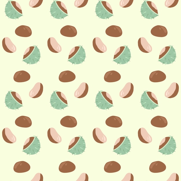 Autumn pattern Chestnuts on a pattern for textiles fabrics wallpapers Kitchen theme