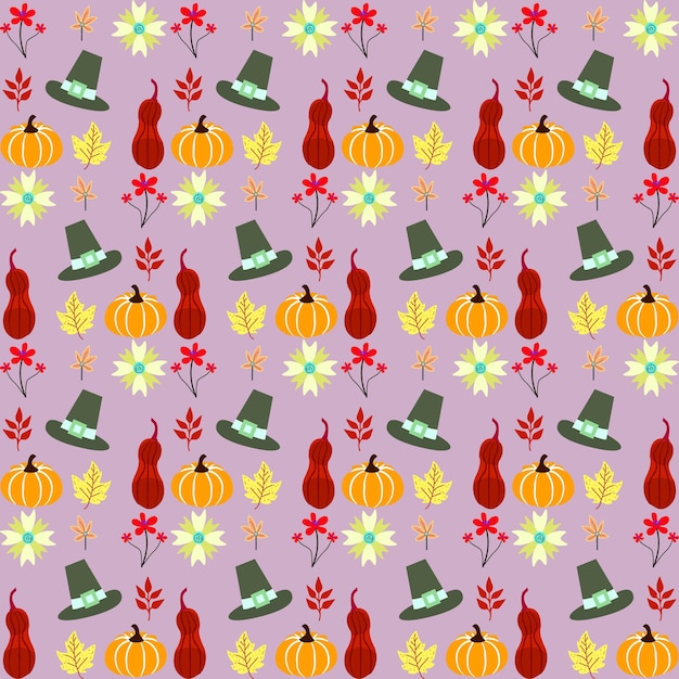 Autumn pattern. Vector. Seamless background with fall leaves