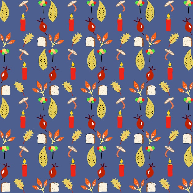 Autumn pattern Vector Seamless background