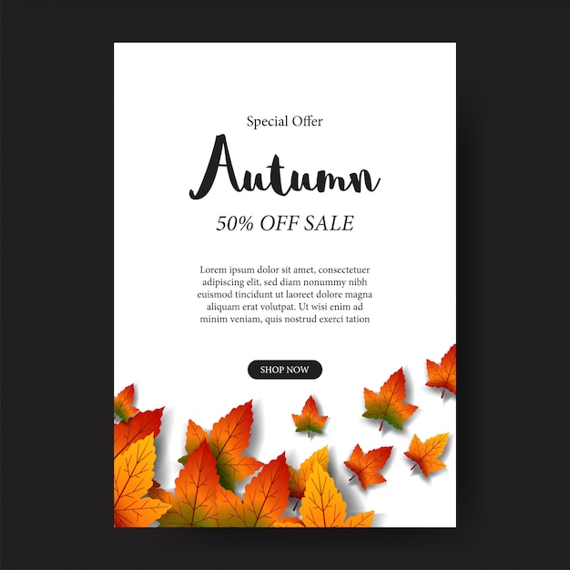 Vector autumn poster sale