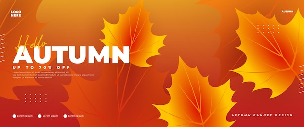 Autumn promo banner design suitable for retail promotions