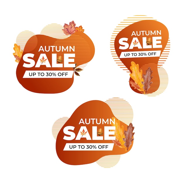 Autumn promo sale banner templates