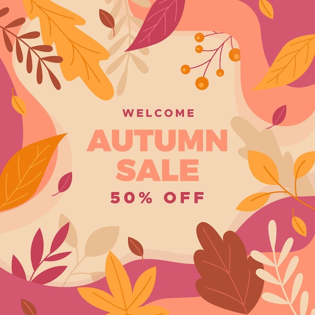 Autumn promotional sale concept