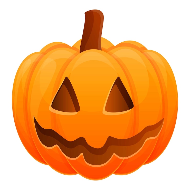 Vector autumn pumpkin icon cartoon van autumn pumpkin vector icon voor webontwerp geïsoleerd op witte achtergrond