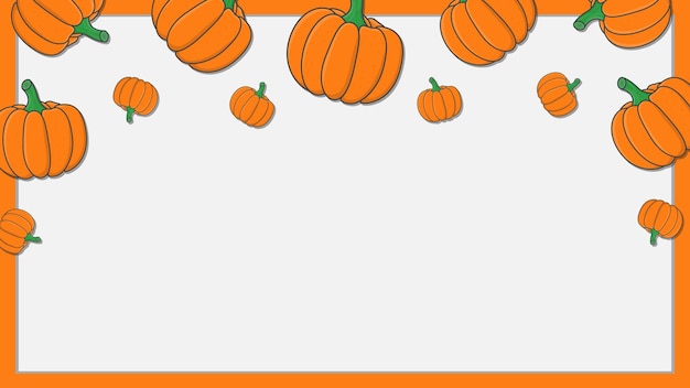 Vector autumn pumpkin thanksgiving background design template pumpkin cartoon vector illustration autumn