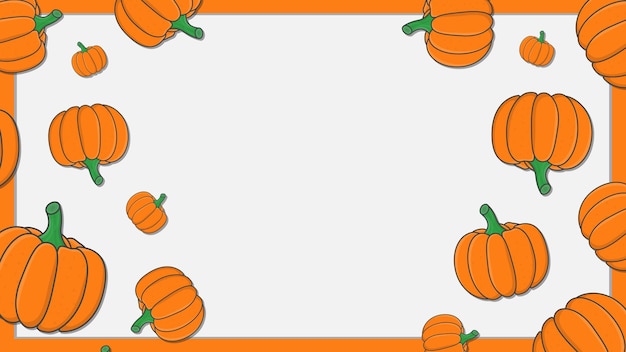 Autumn pumpkin thanksgiving background design template pumpkin cartoon vector illustration harvest