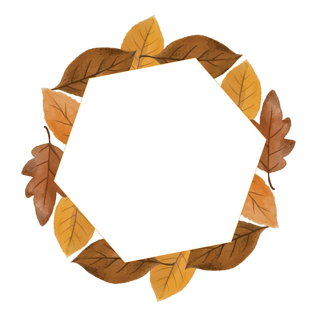 Vector autumn round frame