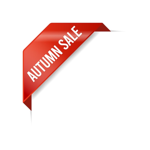 Vector autumn sale advertisement corner banner vector template