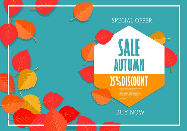 Autumn sale background template Poster card label banner design set Layouts for shopping sale or promo poster and frame leaflet or web banner