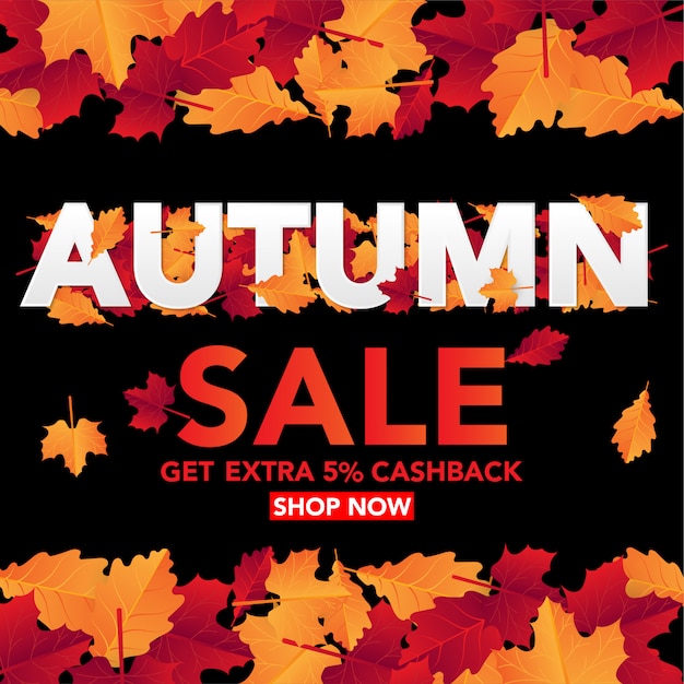 Autumn sale background