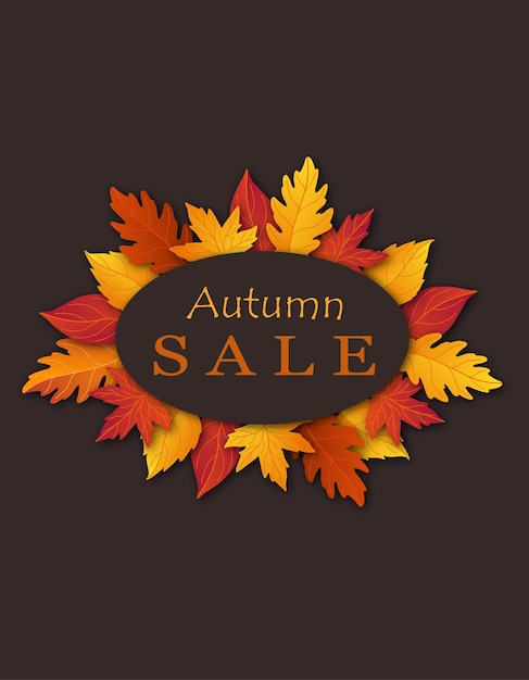 Vector autumn sale background