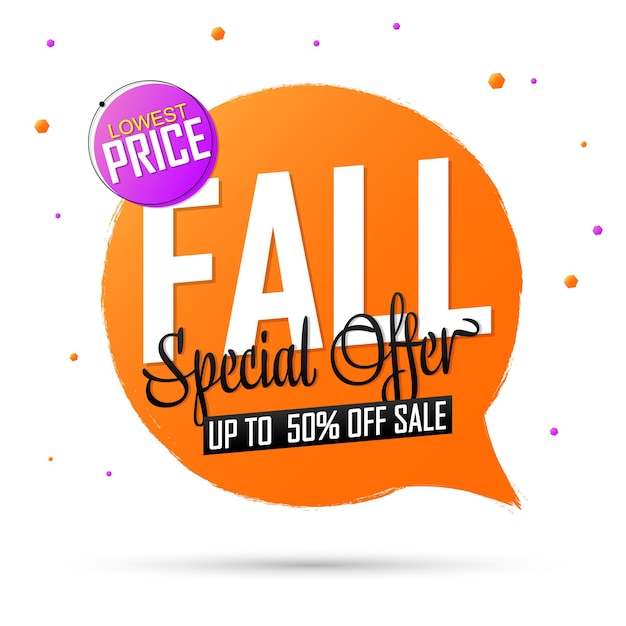 Autumn Sale banner design template vector illustration