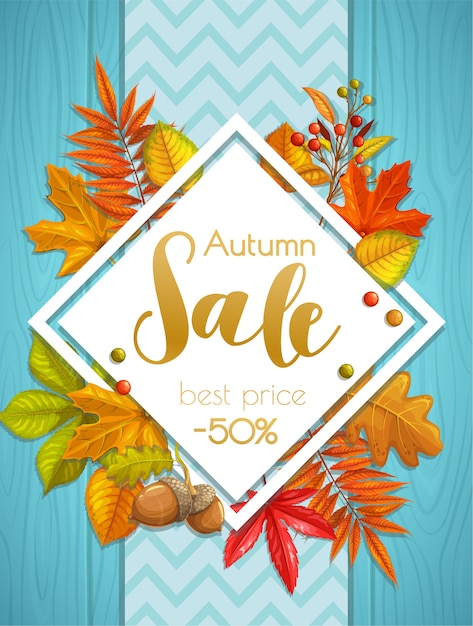 autumn sale banner or poster