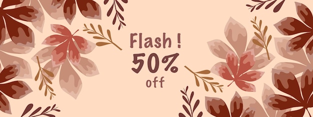 autumn sale banner template for sale in autumn event