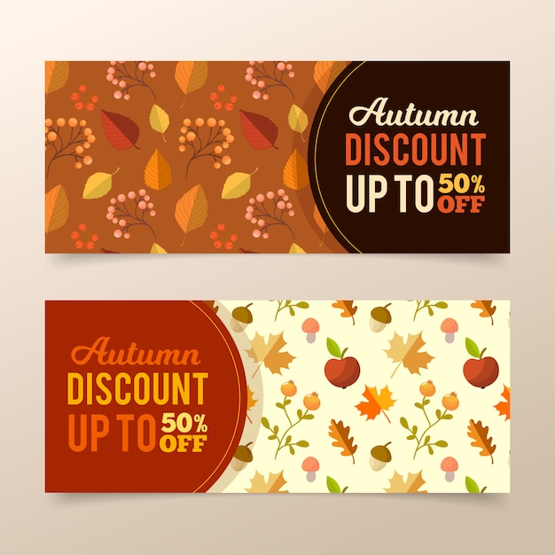 Autumn sale banners