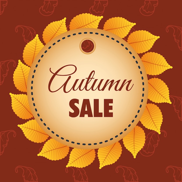 Autumn sale circular label