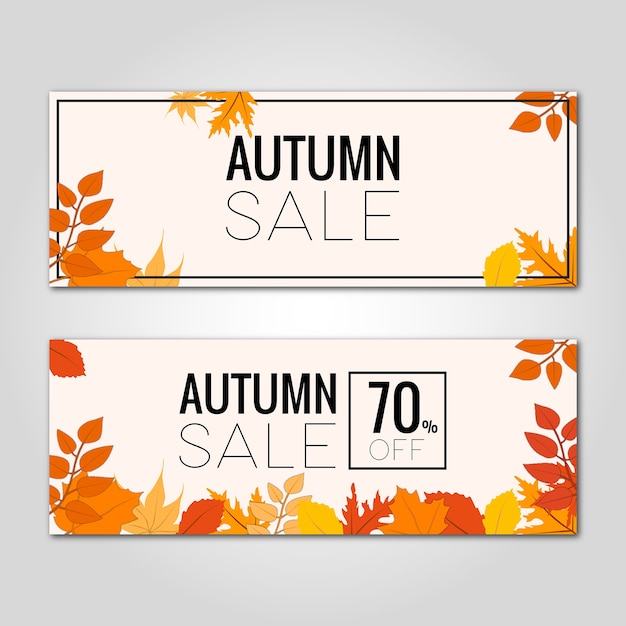 Banner di vendita autunno sconto