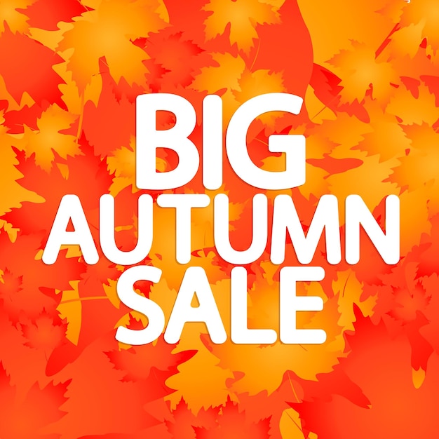 Autunno vendita sconto poster modello di progettazione negozio offerta banner shopping stagionale