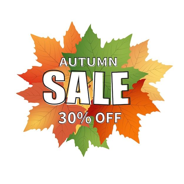 Autumn sale discount tag