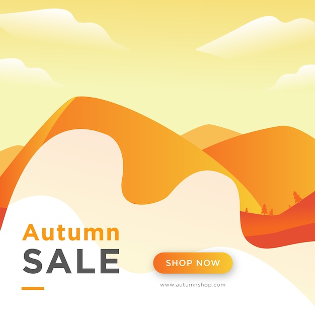 Autumn Sale Landscape Illustration