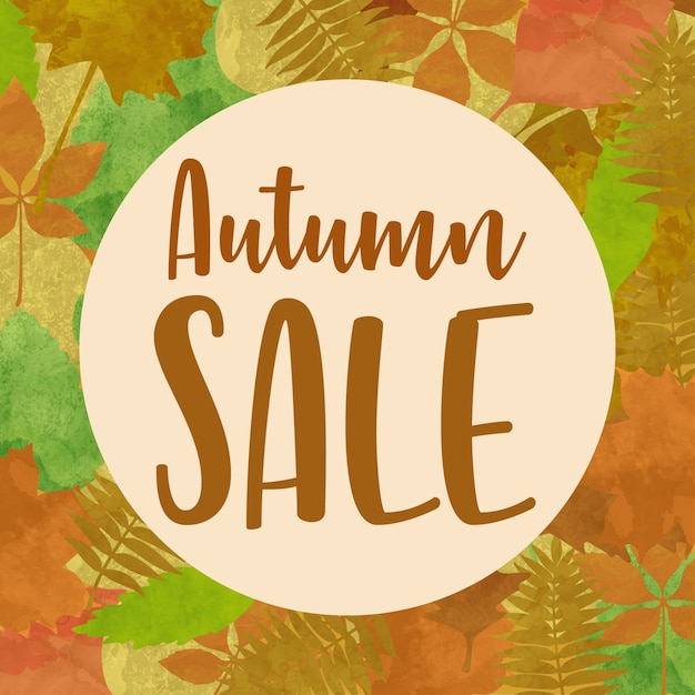 Autumn sale leaves background