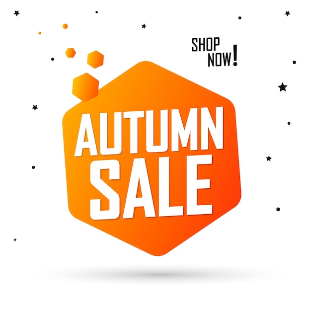 Autumn Sale poster design template or banner for shop and online store vector illustration